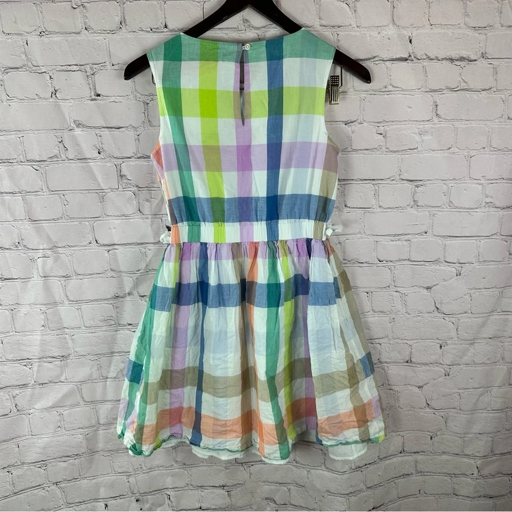 Crewcuts Multicolor Plaid j. crew Kids 14 cotton sleeveless Dress spring easter
